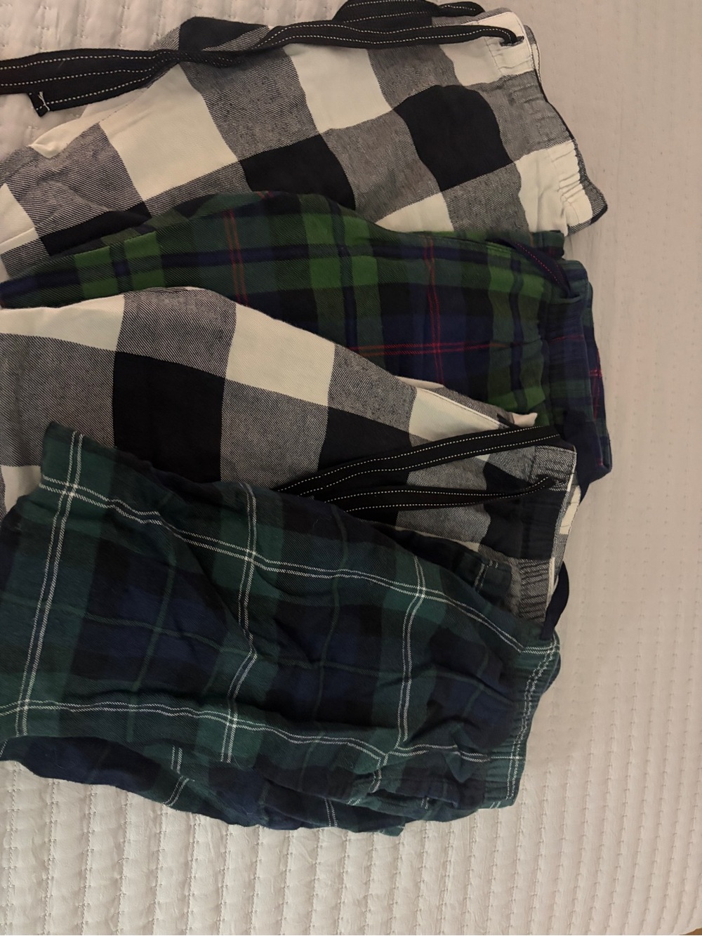 Old Navy Boys Plaid & Buffalo Check Lounge Pants - Green, Navy, Black, White